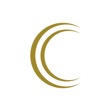 Letter CC logo icon isolated on white background