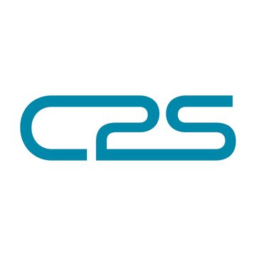 Letter C2S logo icon isolated on white background