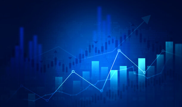 Stock market business and exchange financial growth graph.	
Stock market investment trading graph growth.Investment finance chart.