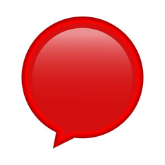 red speech bubble icon with gradient effect