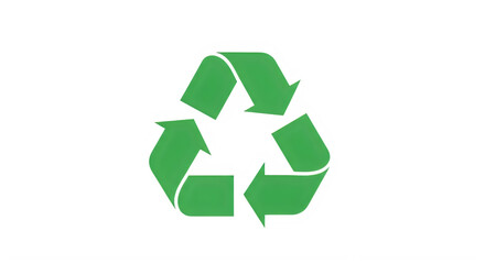 Fototapeta premium Universal recycling symbol made of three green arrows forming a loop