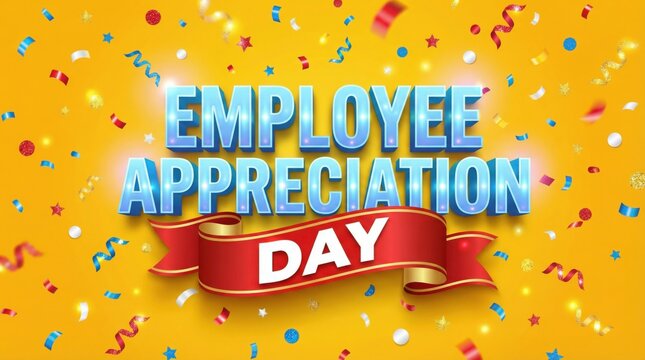 Employee appreciation day celebration with confetti