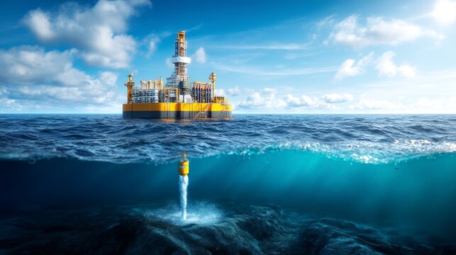 Carbon Capture Platform with Underwater CO2 Injection