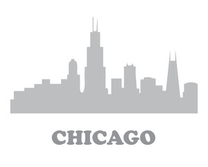 Fototapeta premium Chicago Skyline Illustration