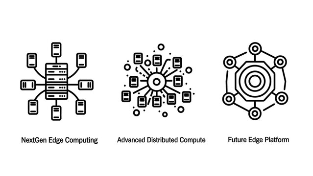 Next-Gen Edge Computing Icons: Distributed Compute and Advanced Network Platform for Future Technology and Data Processing Systems