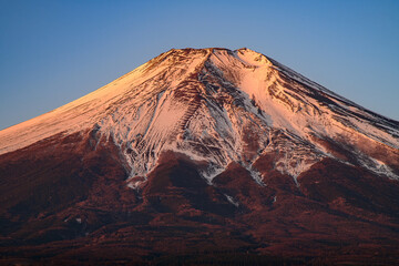 富士山と朝焼け