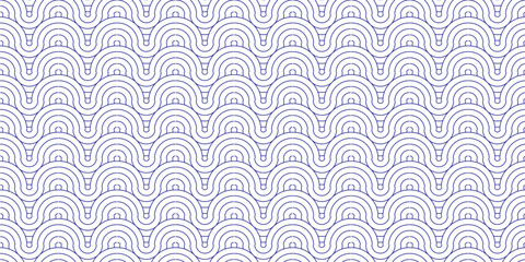 seamless pattern with circles repeat textile wave creative geometric overlapping pattern. fabric cloth grid overlap ocean floral vintage texture background.