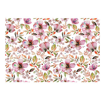 seamless floral pattern, wild red purple flowers, botanical illustration, colorful background, textile design