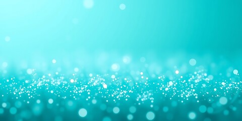 Teal Sparkle Particle Background - Abstract Turquoise Glowing Dots Lights