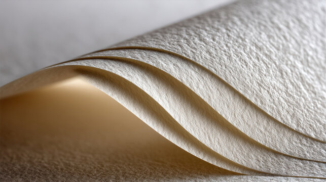 Textured paper ivory color extreme close up thick material layered soft lighting fine detail smooth surface art supply macro photography