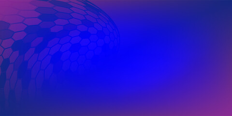 Obraz premium Abstract blue and purple technology background with transparent hexagons in motion. Futuristic geometric design for innovation, science, and digital concepts.