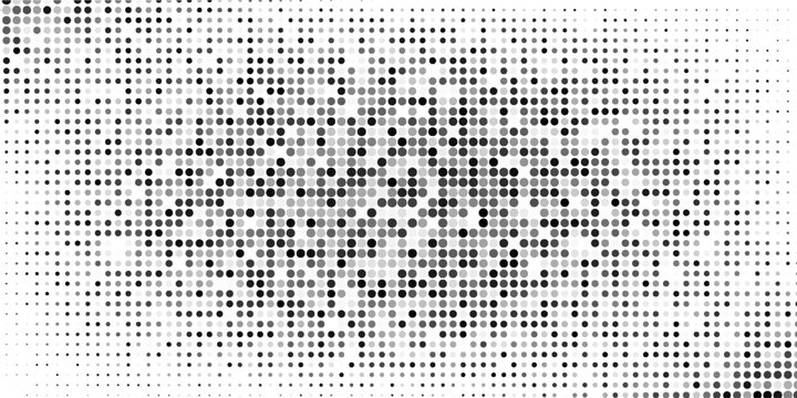 Halftone dotted abstract background. Grain gradient texture background with dots. Noise Stipple pointillism pattern. Sand, grain, grunge stipple effect. Abstract texture, vector illustration. modern
