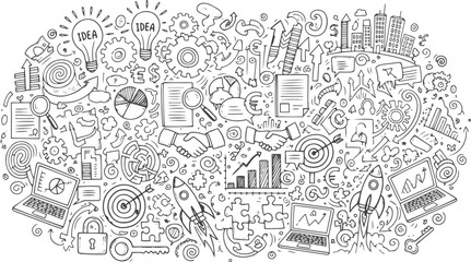 Set of artist supplies. Art and craft accessories such as brushes, knife, color, easel, palette. Vector illustration isolated on white background. Doodle hand drawn painting objects collection vector