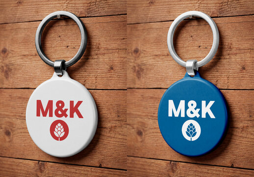 Round Keychain Mockup &ndash; Minimal accessory presentation