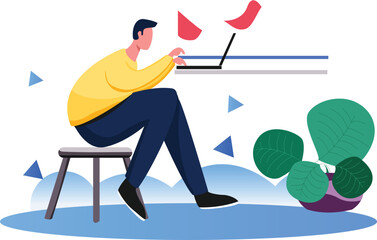 Fototapeta premium Customer Journey Map and User Experience Strategy – Digital Business Flat Vector Illustration