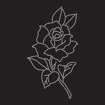 Rhinestone hotfix T shirt Design 