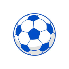 Fototapeta premium A stylized depiction of a blue and white soccer ball. 