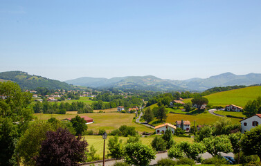 Countryside near Saint Jean Pied de Port, Basque country, Pyrenees-Atlantiques, Aquitaine, France