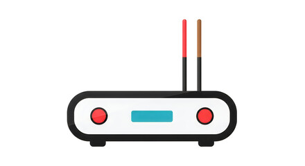 Fototapeta premium A simple illustration of a router with two antennae
