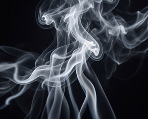 Obraz premium Abstract White Smoke. vapor swirl, fog texture, mist background, flowing shape, monochrome art