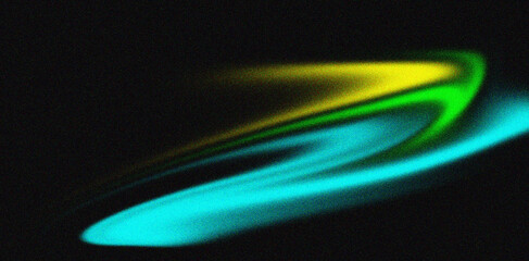 Vibrant Blue and Yellow Neon Spiral &ndash; Abstract Futuristic Light Background