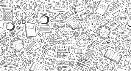 Set of artist supplies. Art and craft accessories such as brushes, knife, color, easel, palette. Vector illustration isolated on white background. Doodle hand drawn painting objects collection vector