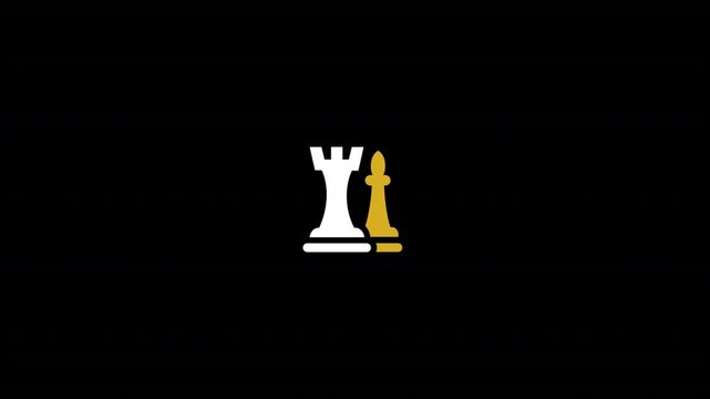 Rook Chess Piece and chess pawn