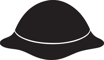 Fototapeta premium Stylish minimalist bucket hat silhouette vector design, a versatile fashion accessory graphic for various apparel projects and headwear concepts