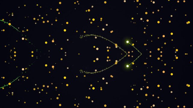 Constellation Patterns in Starry Night Sky.