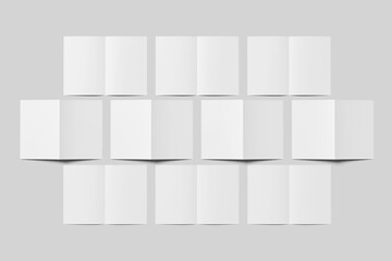 Blank Bifold Brochure Mockup