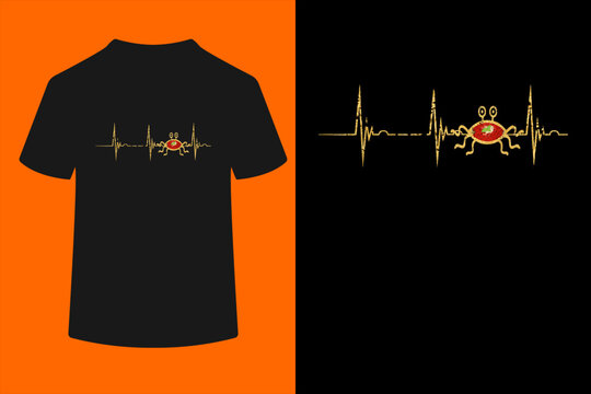 Pastafari Heartbeat EKG Puls Flying Spaghetti Monster FSM T-Shirt
