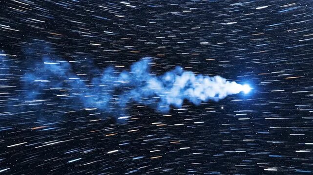 Meteor Shower Streaking Across the Night Sky in Stunning Detail.