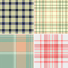 Plaid bundle for Independence Day celebrations and casual fashion. Vector patterns enhance shirts, jackets, blankets, scarves, and home decor.