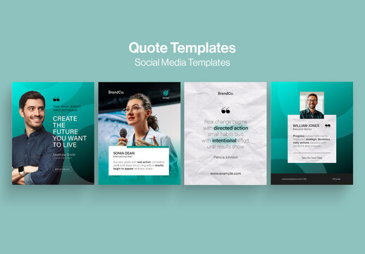 Social Media Quote Post Templates, Instagram Story & Post Designs