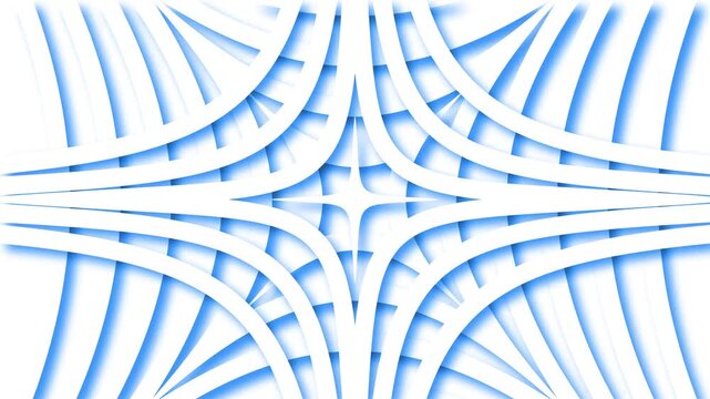 Abstract paper-cut radial pattern with layered curved bands forming background animation