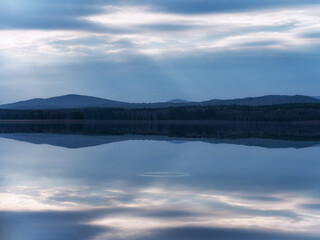 lake and mountains