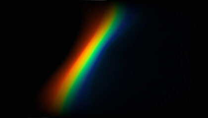 A vibrant rainbow spectrum appears in the dark background with colorful lights wallpaper header gradient
