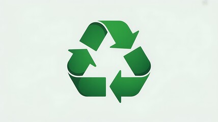 Obraz premium Green recycling symbol representing sustainability and environmental conservation efforts