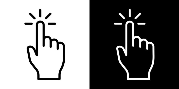Tap icon concept in flat black and white style on clean background vector illustration design