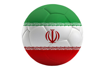 Balón de futbol con la bandera de Irán © celedonio