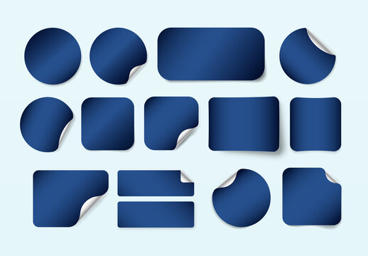 Blank Sticker Mockup Set for Price Label, Decal & Packaging Branding