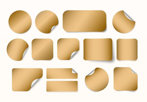 Blank Sticker Mockup Set for Price Label, Decal & Packaging Branding