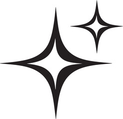 Sparkle, twinkle and burst star shine icon