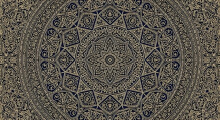 This gold colored mandala ornament has very intricate details radiating the luxury of traditional art.