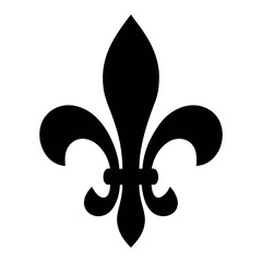 Fleur de lis vector graphic design element for heraldry and decorative arts in black and white style © PURE VECTOR WORK