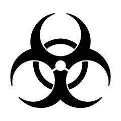 Biohazard symbol vector graphic download for science research and safety awareness projects design