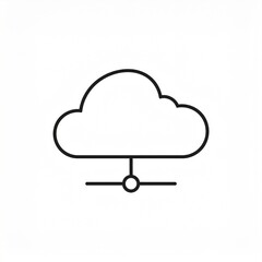 Minimalist hot air balloon icon isolated on white background vector illustration