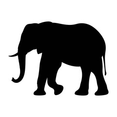 Fototapeta premium Download high resolution black elephant silhouette vector image for graphic design and printing needs now