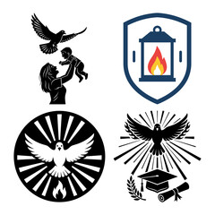 Pentecost Dove Fire and Preaching Ministry Icon Bundle