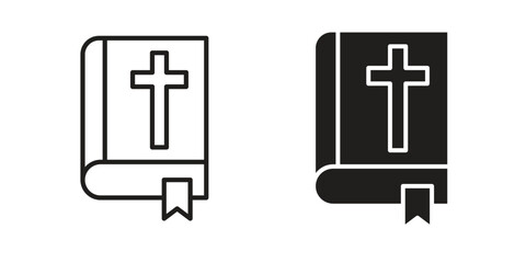 Fototapeta premium Bible icon vector, Symbol, logo illustrations